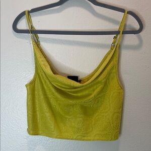 Urban Outfitters Lime Green Cowl Neck Crop Top